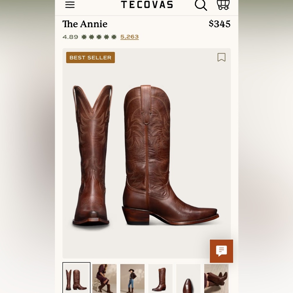 ANNIE TECOVA COWGIRL BOOTS